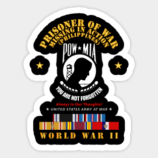 POW - MIA - Phil - Thoughts w WWII POW SVC Sticker